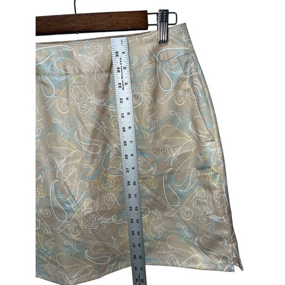Under Armour Women's Golf Tennis Skort Size 8 Floral Vine Pattern Beige - Picture 7 of 8